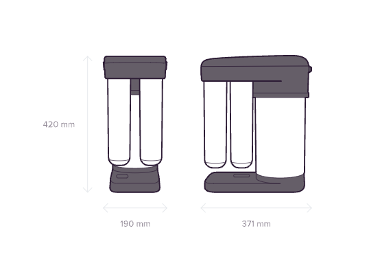 Aquaphor water filter system RO-102S (Zwart)