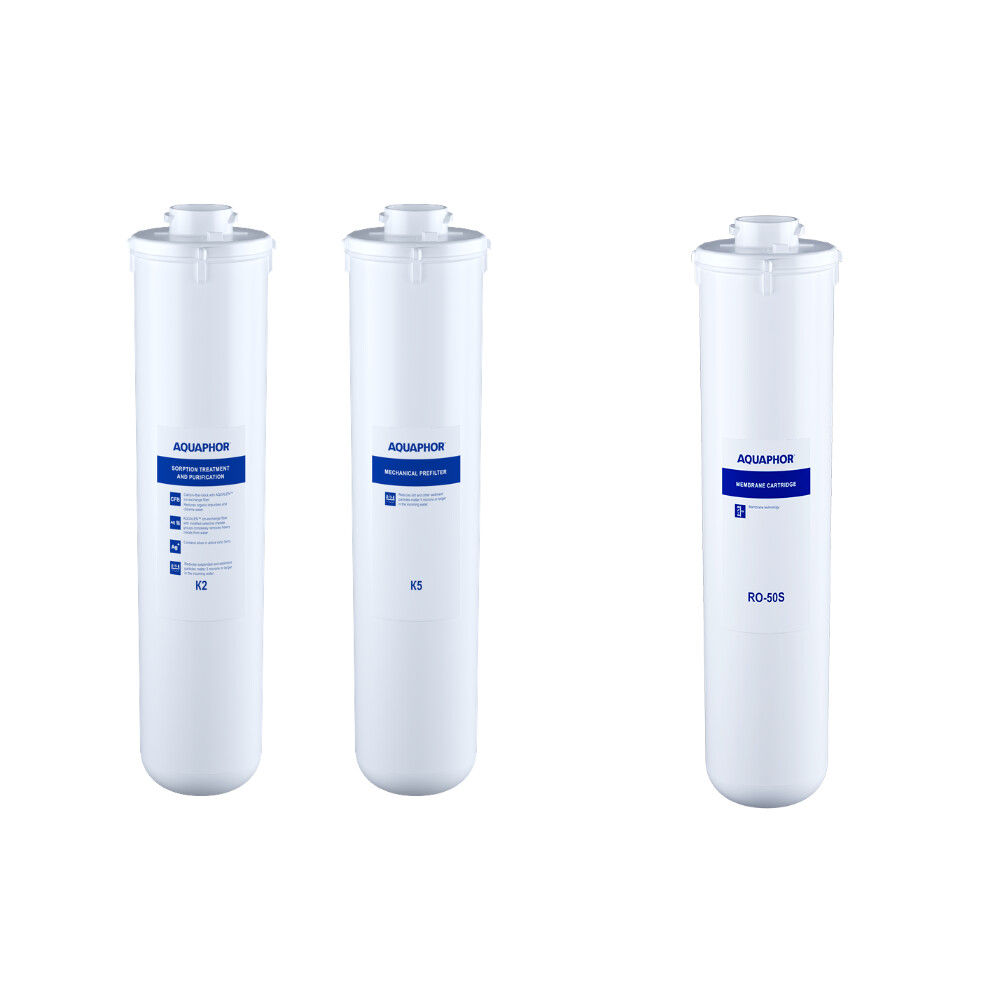 Set 3 wisselpatronen K2/K5/RO-50S (membraan) voor RO-101S Morion (kit)