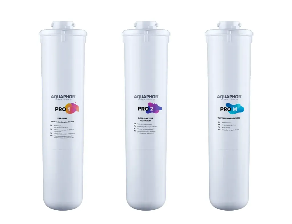 Set 2 replacement cartridges  Pro1/Pro2/ProM for RO systemen (202PRO-206PRO)*